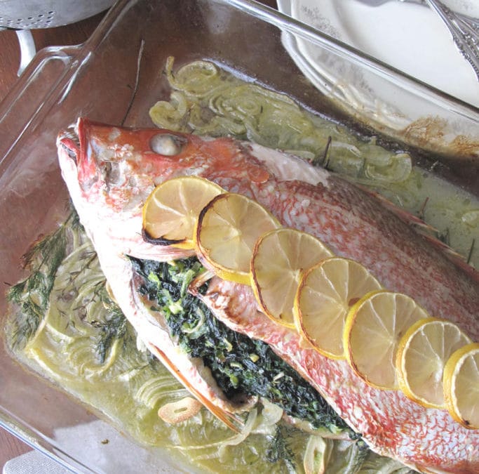 Provencal Herb Stuffed Whole Fish