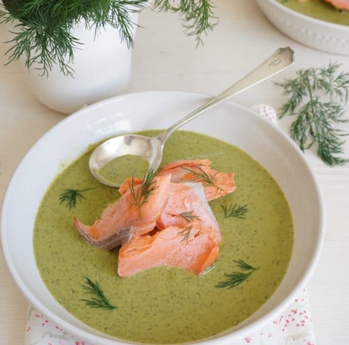 Wild Sockeye Salmon with Spinach and Dill Cream